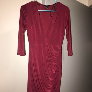 Long sleeve red dress